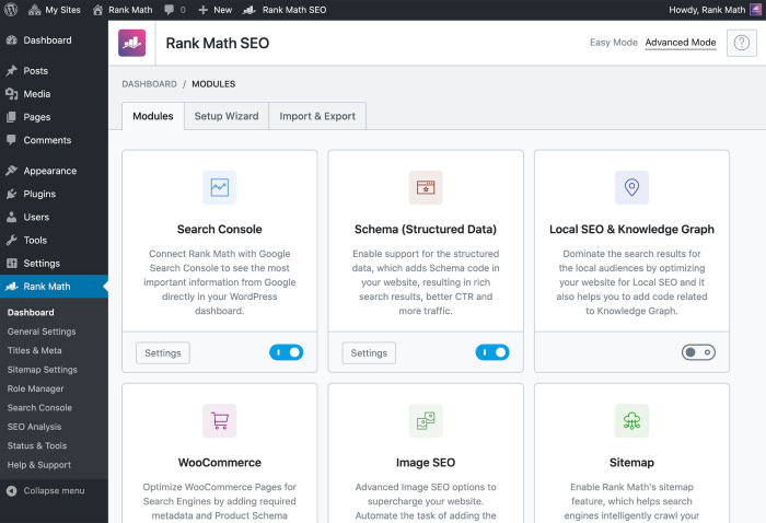 RankMath per block themes